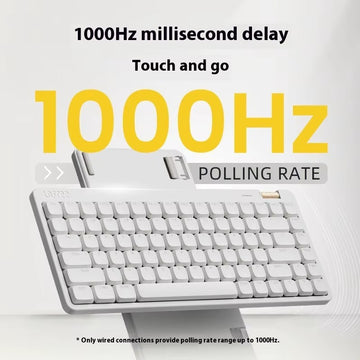 Lofree Flow Lite Tastatur Leichter & Leiser POM-Schalter 2,4G Bluetooth & Kabelgebundene Dichtungshalterung Lautstärke-Rollentaste